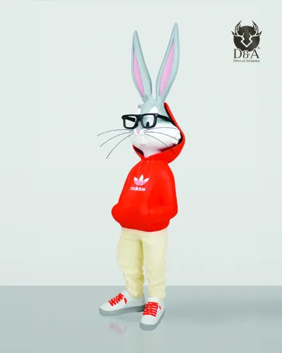 Zajec drsalec - dekorativni oblikovalski kip