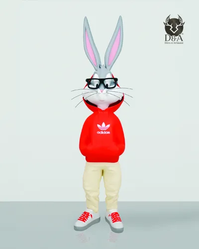 Zajec drsalec - dekorativni oblikovalski kip