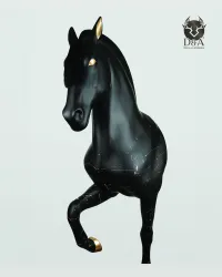 Animales de resina - Busto de caballo negro