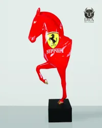 Animales de resina - Busto de caballo Ferrari