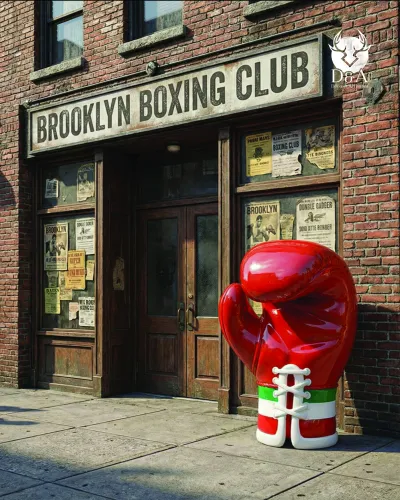 XL boxing glove with flag - original decoration