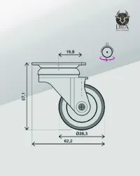 Komplet industrijskih kolesc za dekoracijo