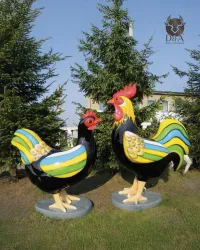 Coq Géant coloré, les animaux en résine français
