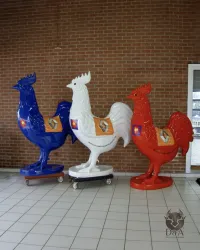 Coq Géant coloré, la mascotte des français
