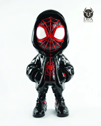 Homem-Aranha de fato de treino - Estátua urbana decorativa