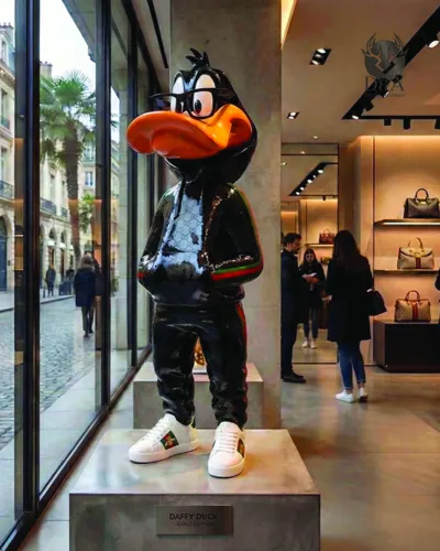 Pato Gucci - Estátua Decorativa de Designer
