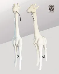 XL Giraffe with Hanging Chandelier - Resin Animals
