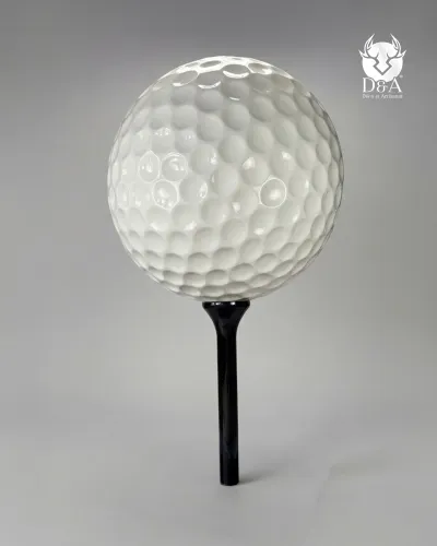 XXL golf ball made of fiberglass resin