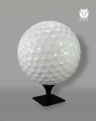 XXL golf ball made of fiberglass resin