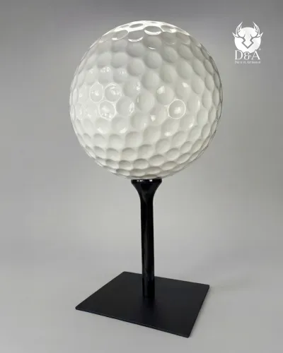 XXL golf ball made of fiberglass resin