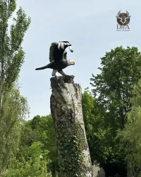 Statue décorative en résine d'un Aigle XXL réaliste