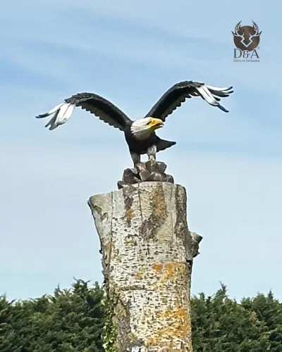Statue décorative en résine d'un Aigle XXL réaliste