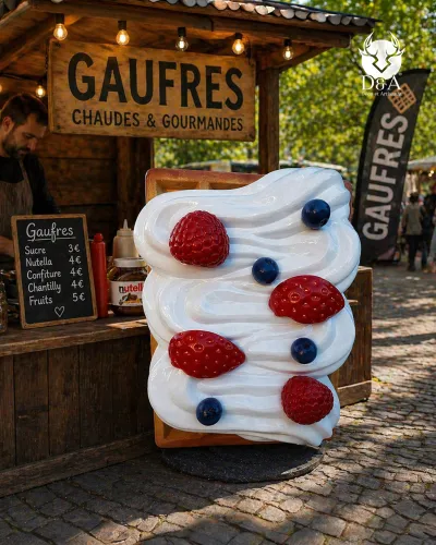 Waffel mit Schlagsahne XL