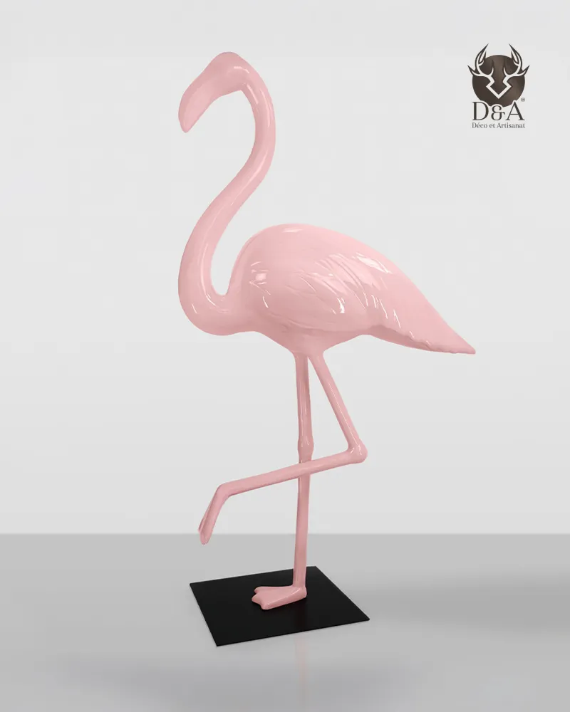 Velikanski kip rožnatega flaminga iz smole 2XL – visok 210 cm