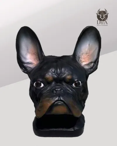 Tête de bouledogue français