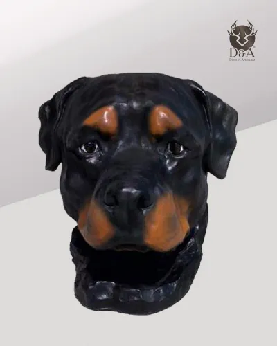 Testa decorativa di Rottweiler