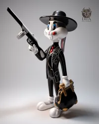 Al Capone Konijn - Decoratief designbeeld