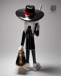 Al Capone Konijn - Decoratief designbeeld