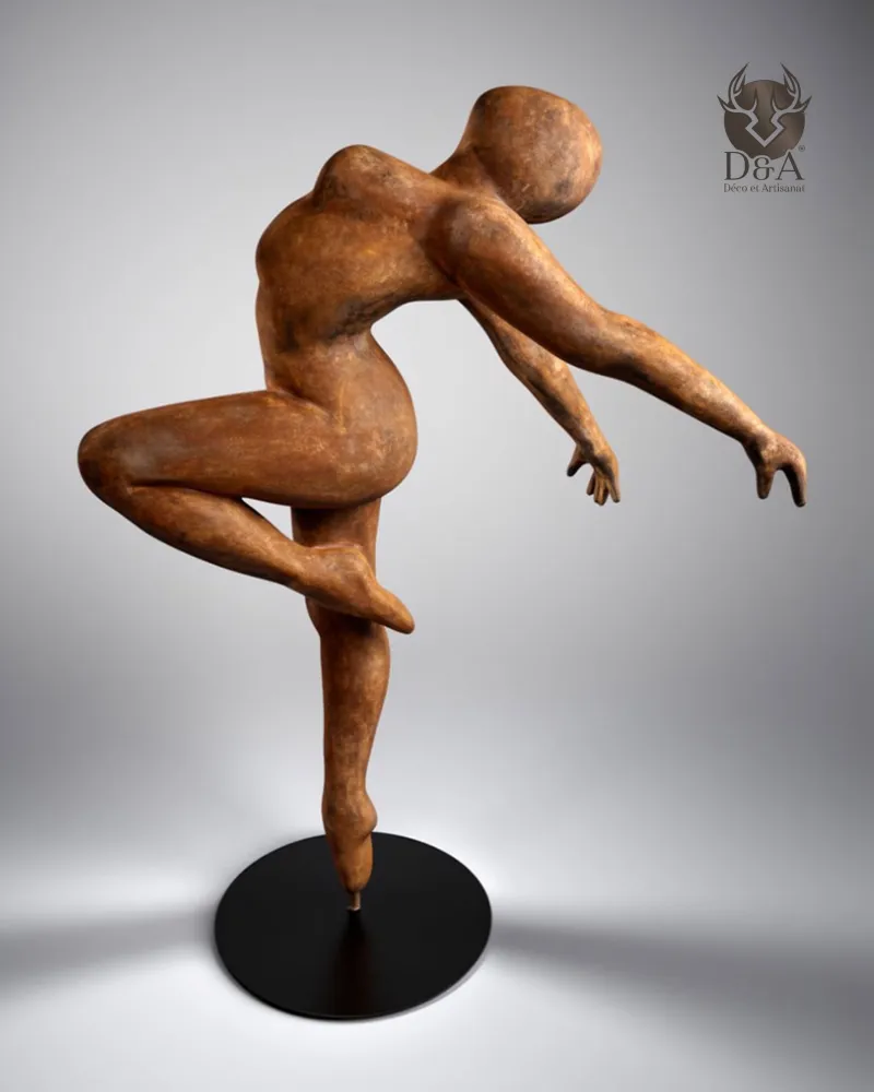 Bailarina com efeito Corten - Estátua decorativa de designer