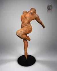 Bailarina com efeito Corten - Estátua decorativa de designer