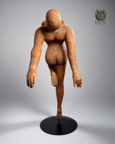 Bailarina com efeito Corten - Estátua decorativa de designer