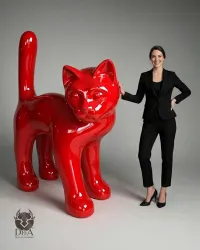 Gato gigante para personalizar - animais de resina