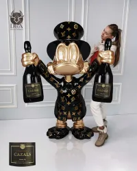 Dagobert Duck im Vuitton-Anzug mit Champagner – Größe 170 cm