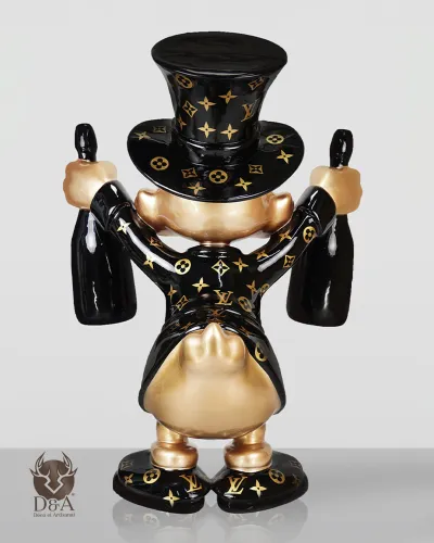 Dagobert Duck im Vuitton-Anzug mit Champagner – Größe 170 cm