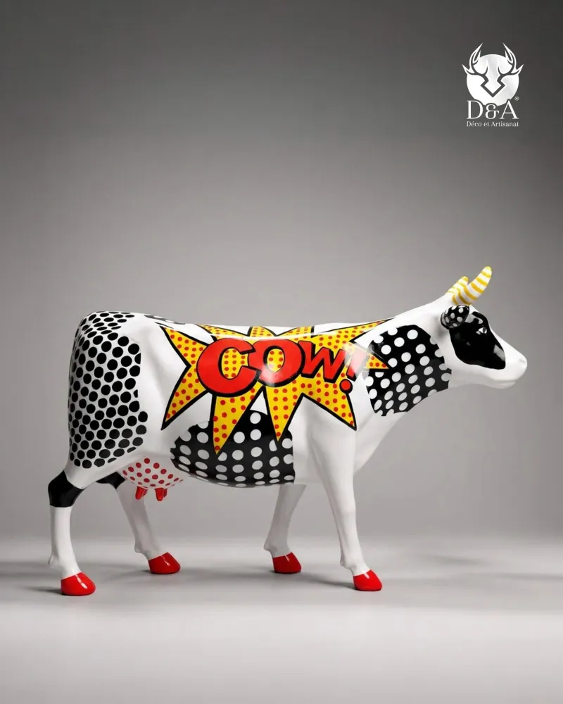 Vache Motif Pop Art Comic
