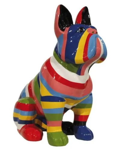 Bulldog seduto a strisce - Déco et Artisanat - 1