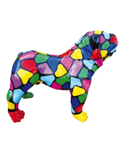 Bulldog TACHES MULTICOLORES - Déco et Artisanat - 1