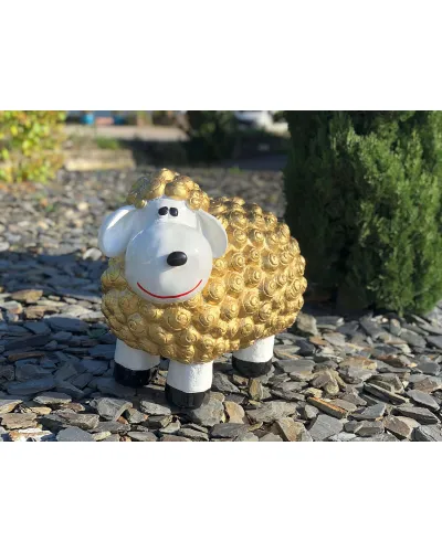 Hariendny Lot 30 Mini Figurines Moutons Résine – Décorations Jardin & Intérieur, Blanc & Rouge, 2 Cm, Lot Économique