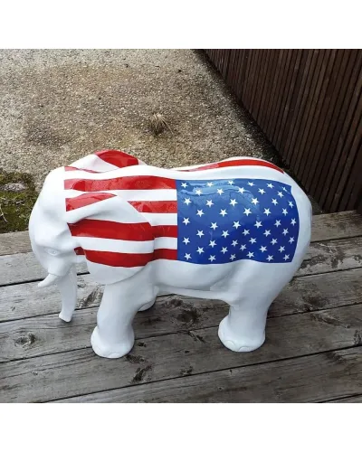 USA FLAG Elefant - Déco et Artisanat - 1