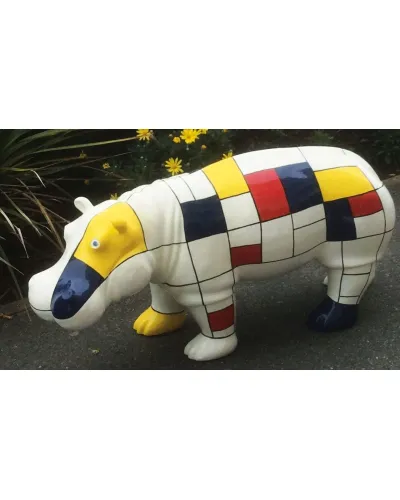 Hippopotame MONDRIAN - Déco et Artisanat - 1