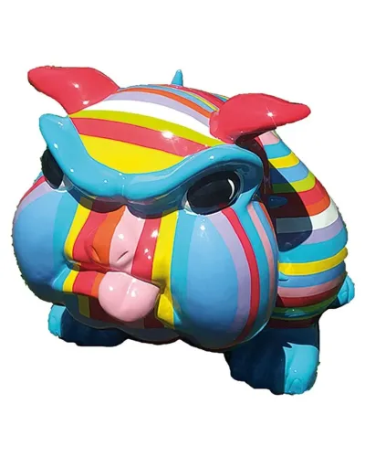 Bulldog Bandit STRIPED collar in polyester resin resistant to frost and rain