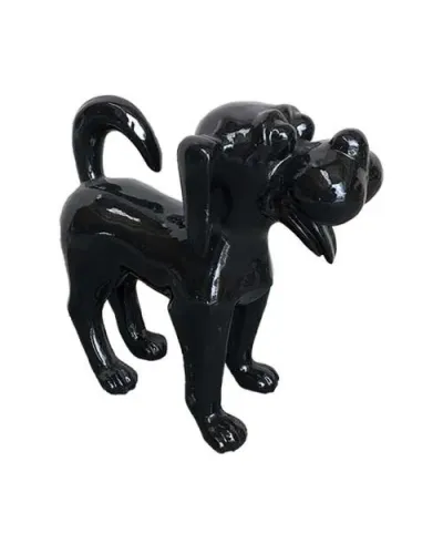 Chien PLUTTO noir en résine