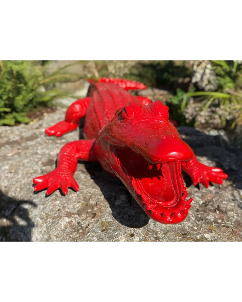 Statua Mini Alligatore Resina - Decorazione Carina Per Interno Ed Esterno - Foto 10