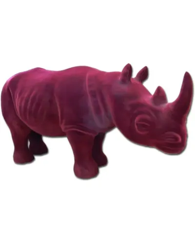 Rhinocéros XS en velours - Déco et Artisanat - 1