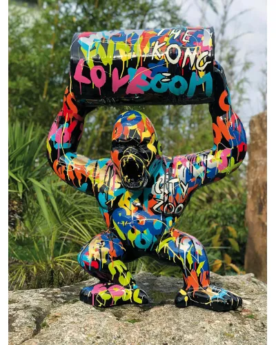 Wild Kong, le gorille Tonneau M Graffiti - Déco et Artisanat - 1