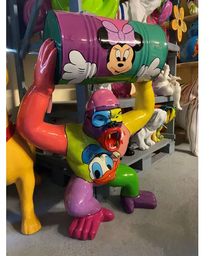 Gorille Tonneau Popart - Déco et Artisanat - 1