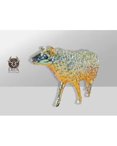 Mouton design chromé or - Déco et Artisanat - 1