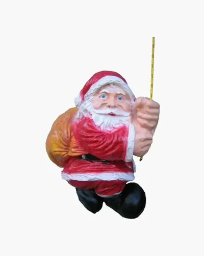 Père Noël funambule en résine polyester résistant au gel, pluie et au soleil. Déco et Artisanat - 1