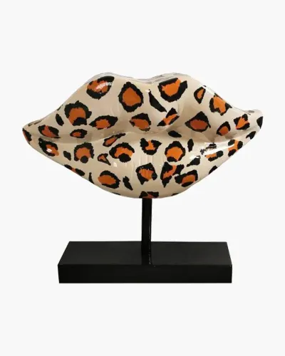Lèvres Léopard en résine polyester résistant au gel, pluie et au soleil. Déco et Artisanat - 1