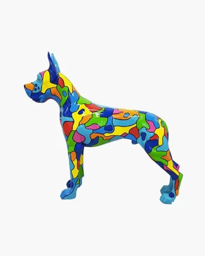 Mosaik Mastiff en résine polyester résistant au gel, pluie et au soleil. Déco et Artisanat - 1