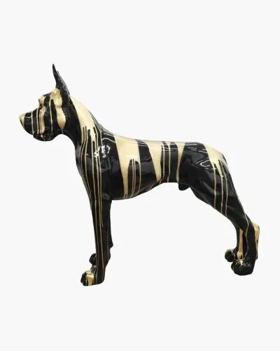 Dogue Trash Gold aus frost-, regen- und sonnenbeständigem Polyesterharz. Déco et Artisanat - 1