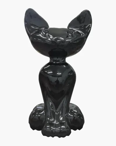 Große XXL Ägyptische Katze aus frost-, regen- und sonnenbeständigem Polyesterharz. Déco et Artisanat - 1