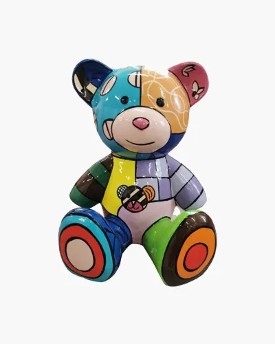 Ourson assis Géométrique - Déco et Artisanat - 1