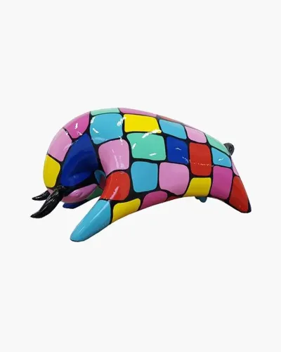 Taureau tête baissée MULTICOLORE - Déco et Artisanat - 1