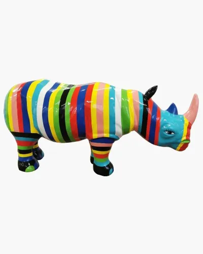 Rhinoceros XL Stripe Mehrfarbig - Déco et Artisanat - 1