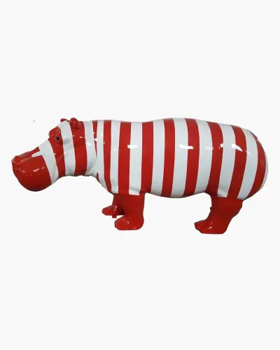 Hippopotame XL RAYURE - Déco et Artisanat - 1